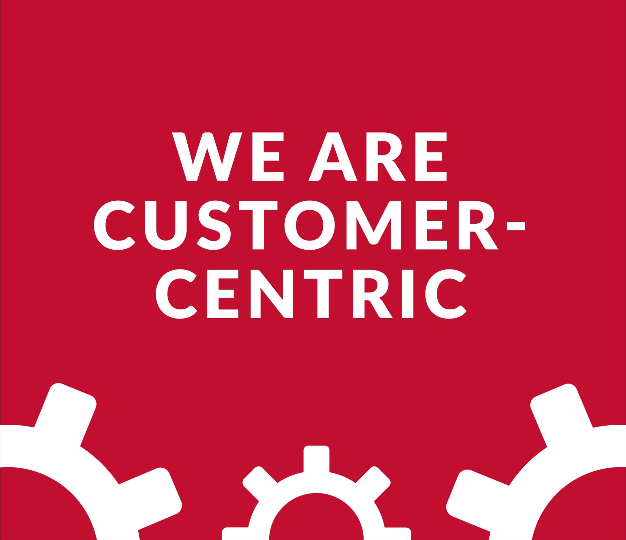 Customer-centric teamwork graphic